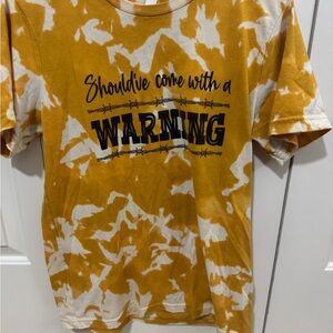 Bella Canvas Mustard and White Tie-Dye Tee
